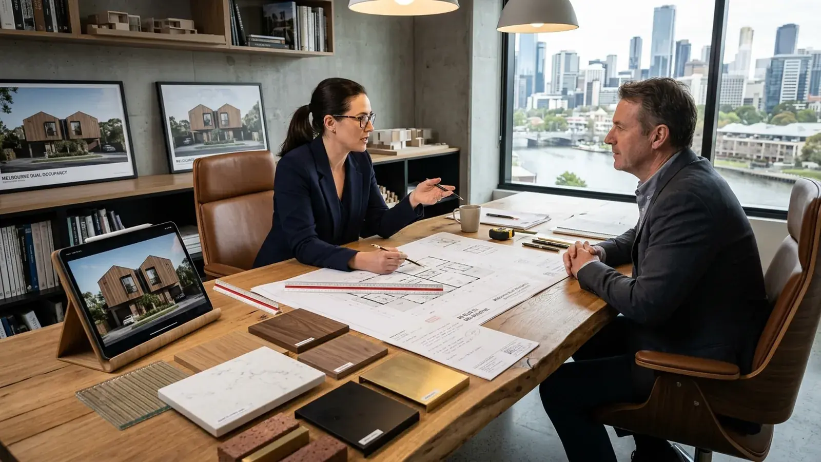Detailed site feasibility and architectural planning for Melbourne residential townhouse development